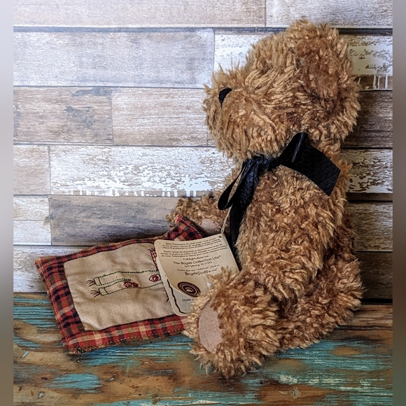 Boyds Bears "Abner Harvestbeary #904437 Plush Teddy w Scarecrow Quilt - Picture 3 of 12